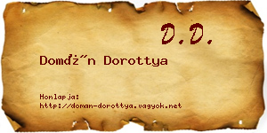 Domán Dorottya névjegykártya